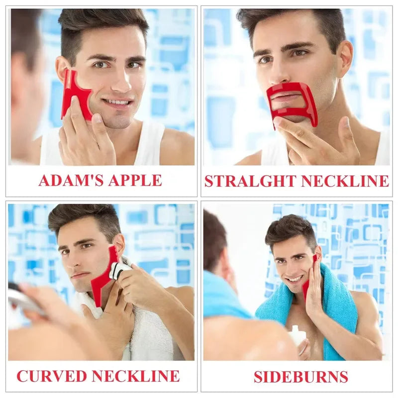 Haircut Kit Beard Hair Goatee Neckline Shaving Template Hairline Beard Shaping Tool Hair Cutting Grooming Kit Barber Supplies