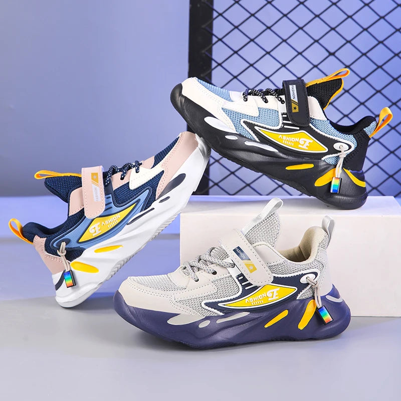 Kids' Sneakers Children Casual Sports Shoes for Boys Breathable Summer Mesh Kids Hook&Loop Students Girls School Running Shoes