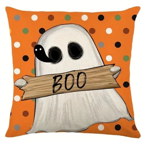 1pc Halloween Cushion Cover Pumpkin Ghost Pattern Pillowcase Suitable for Festival Living Room Bedroom Decoration Festival Gifts