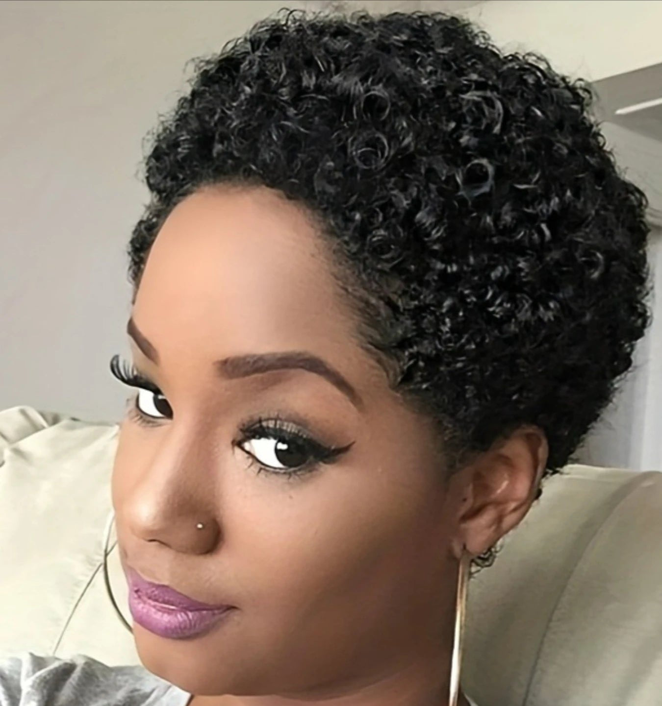 4" Afro Curly Pixie Wig