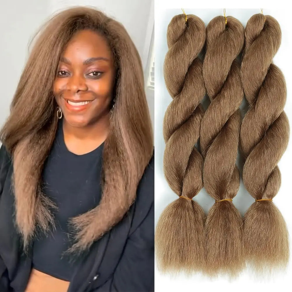 Kinky straight Vixen Crochet Bundles crochet hair 26inch 1/2/3packs Yaki Premium Synthetic Fibers for black women Hair Extension