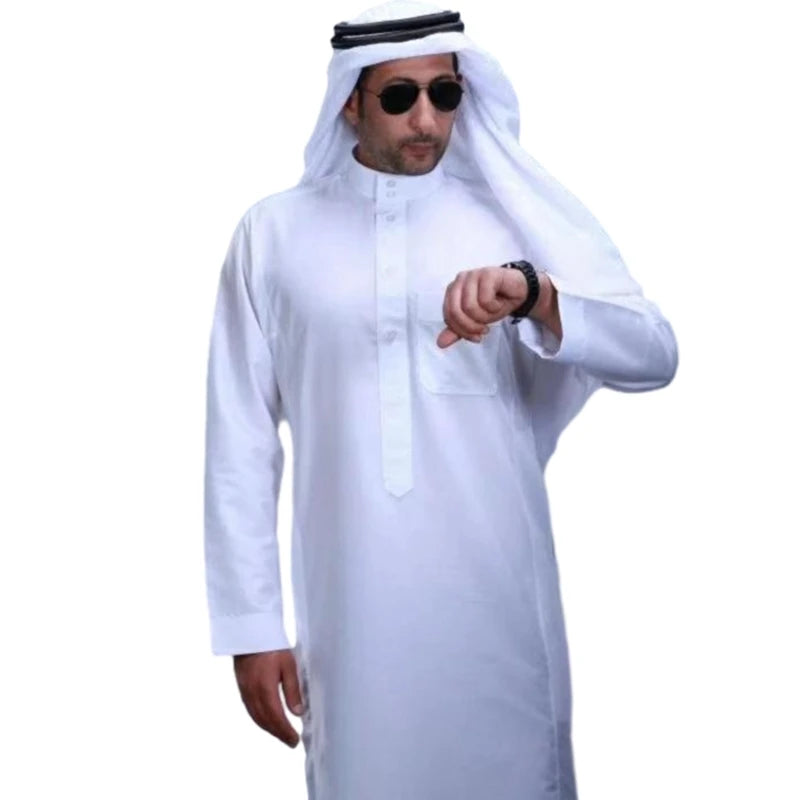 Conjunto de caftán y kufiya para hombre de Ramadán