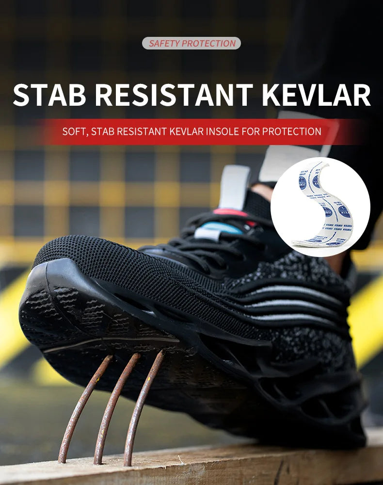 2025 New Work Shoes Man Work Sneakers Steel Toe Shoes Anti-smash Anti-puncture Safety Boots Breathable Women Protective Shoe