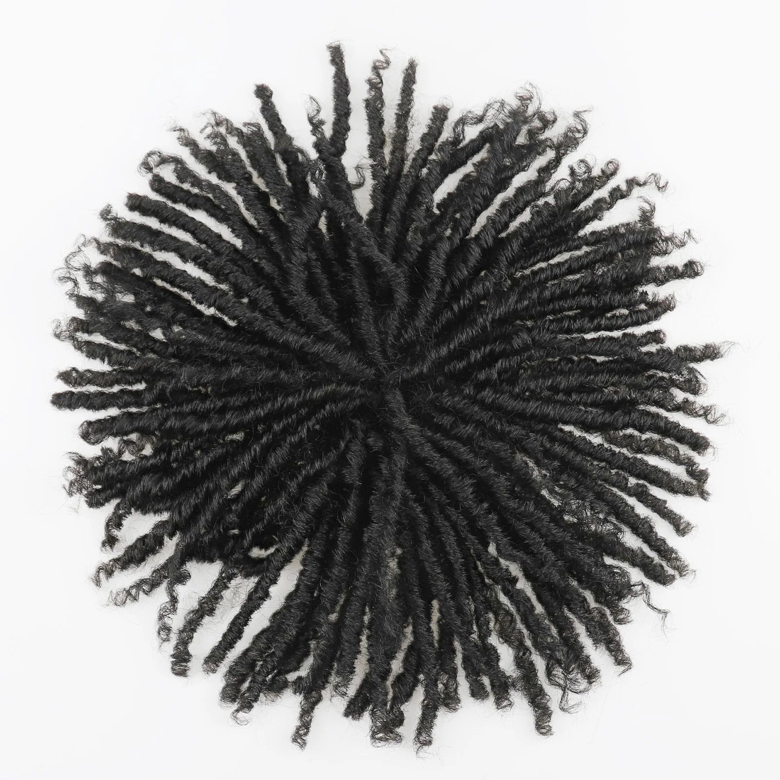 Jeedou Synthetic Toupee Hairpiece Wig Short Curly Hair Braided Hair Clip On Hair Afro Women Black Wig For Thinning Hair