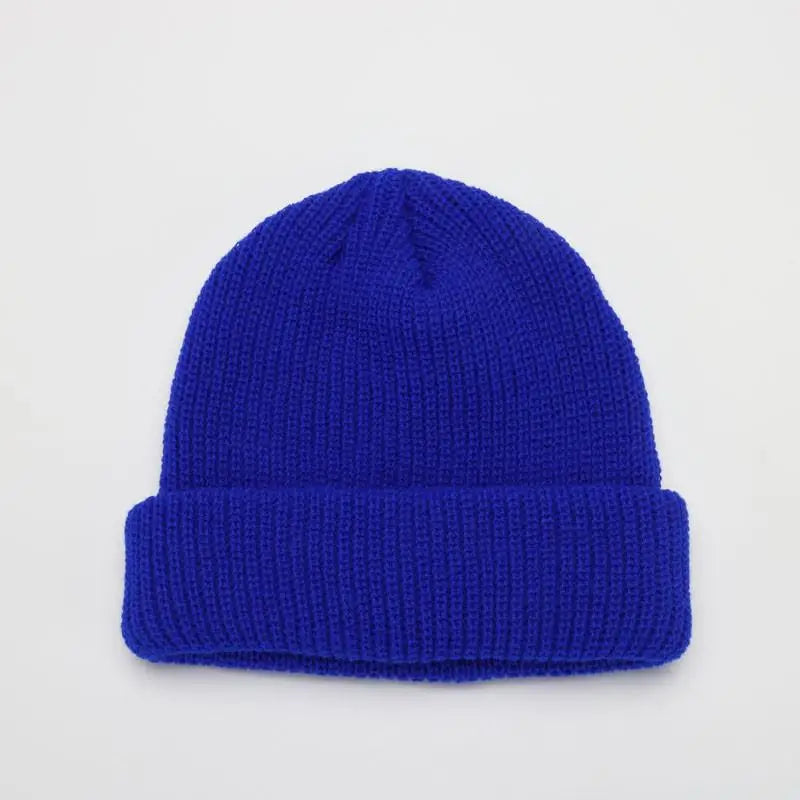 Gorros de invierno cálidos, casuales, de punto corto, estilo Hip Hop, gorro de calavera de punto elástico unisex para adultos, hombres y mujeres