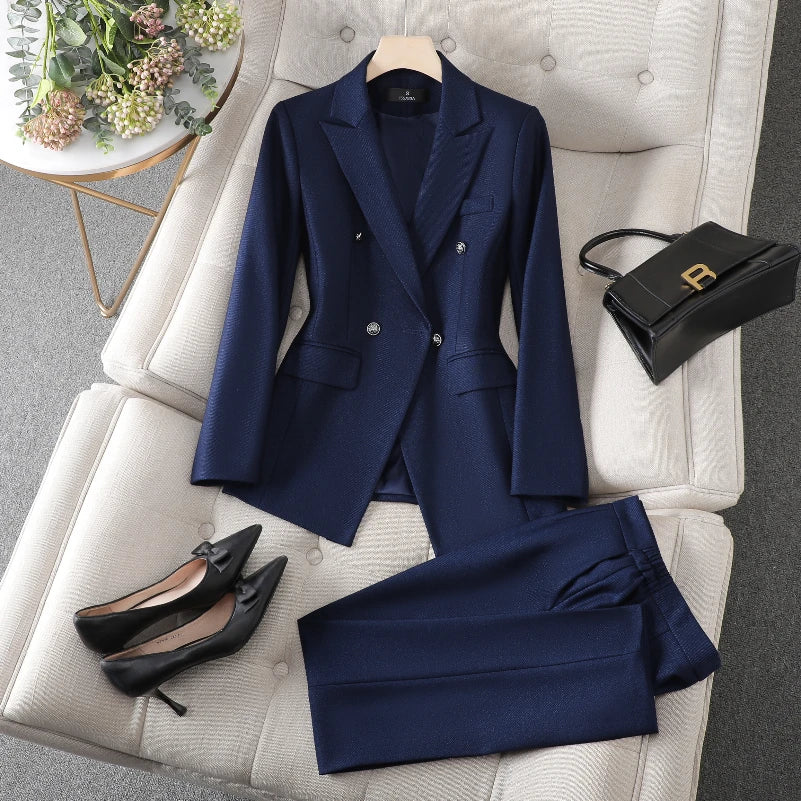 Women's Professional Suit Pantsuits, Highest Temperament to Make You Unique, Autumn and Winter Fashion, New