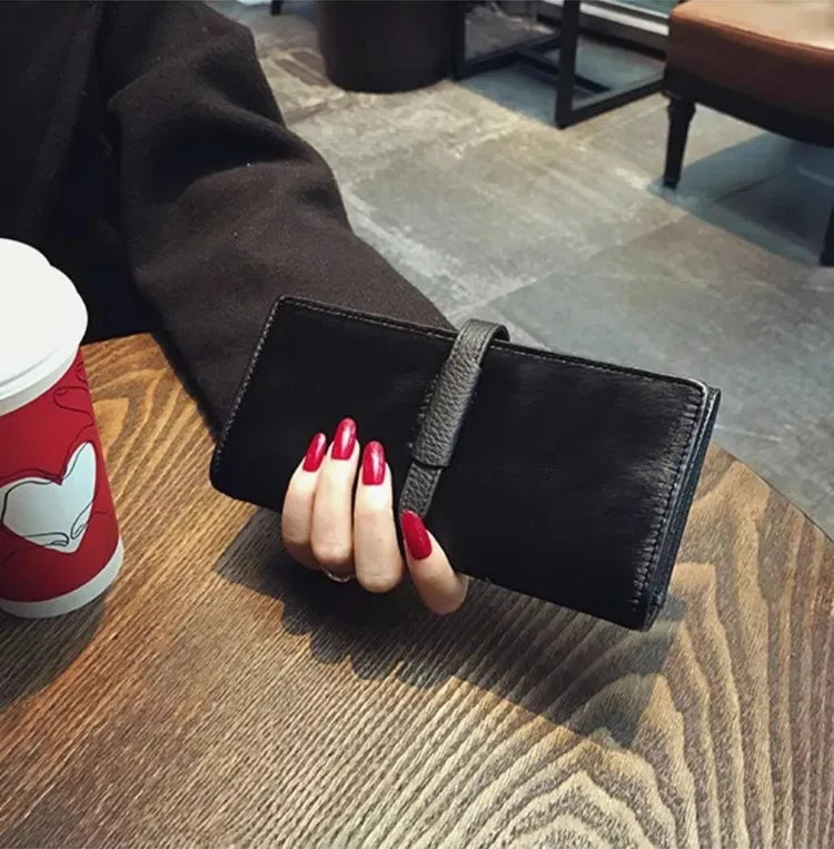 Luxury Designer Wallets For Women High Quality Genuine Leather Leopard Black Clutch Purse 2025 Trend Fashion Long Card Holder