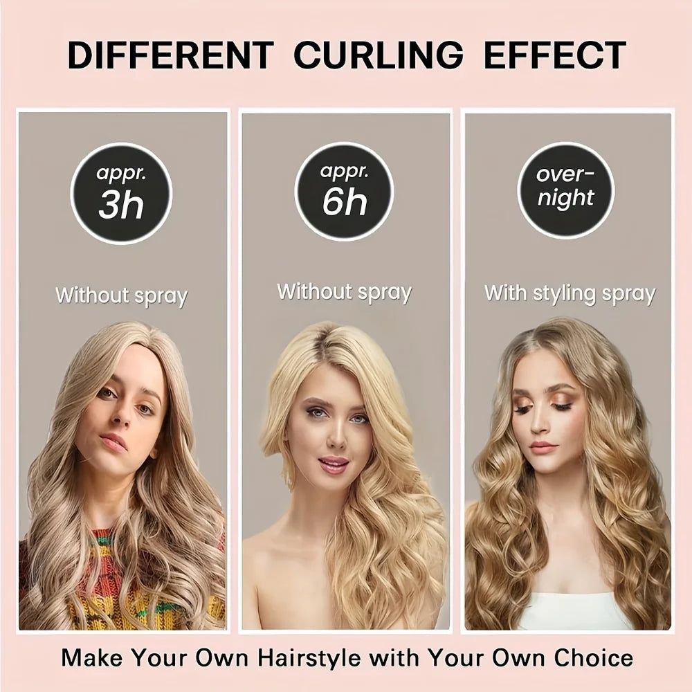 Heatless Curling Rod Headband No Heat Silk Curls Ribbon Hair Rollers Sleeping Soft Headband Lazy Hair Curlers Hair Styling Tools