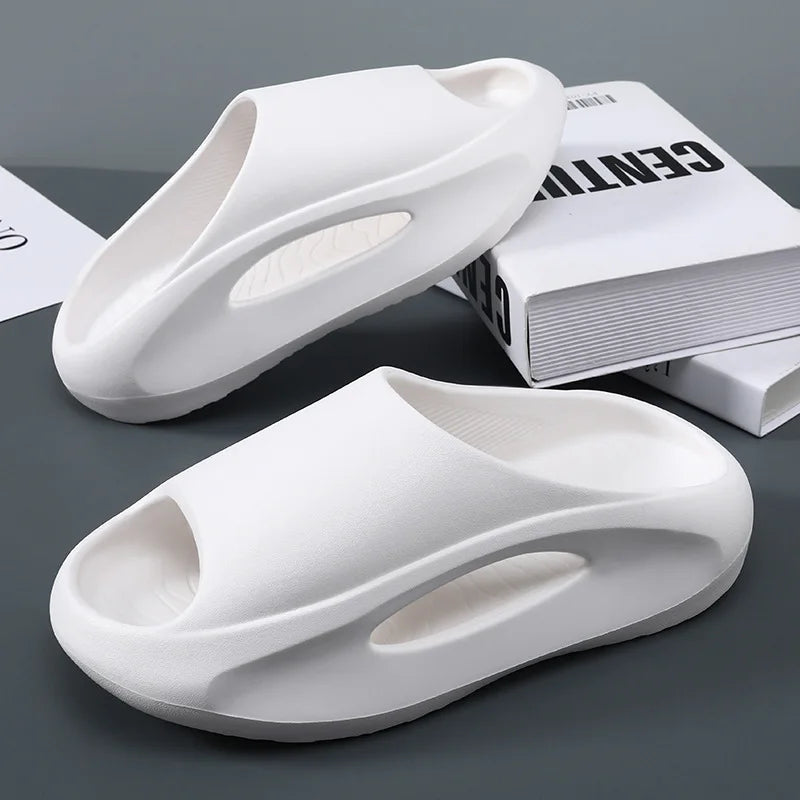 Men Slippers New Slides with a Sense High Aesthetic Value External Wear Anti Slip Thick Bottom, Beach Cool Slippers for Men