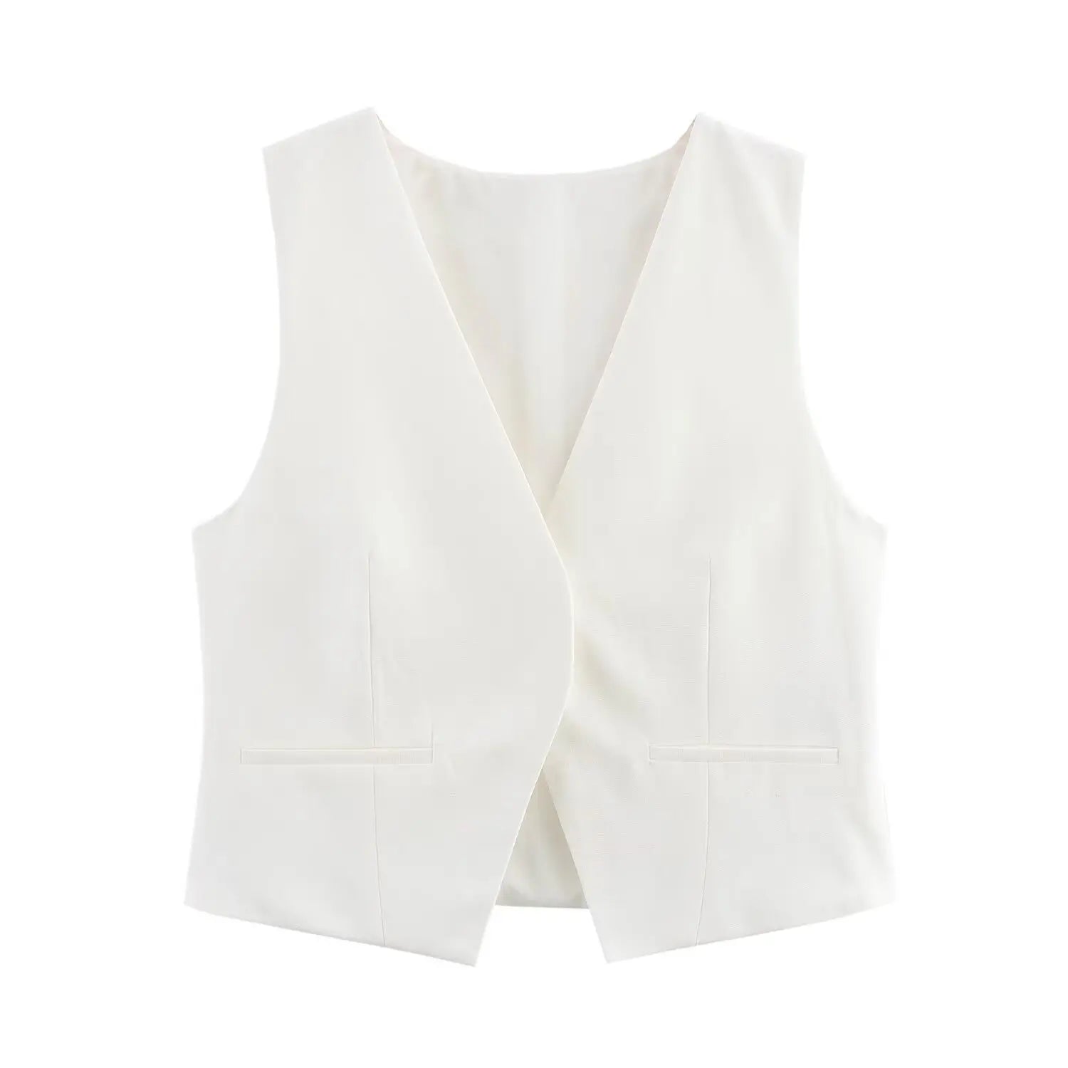 Women's Pants Set Pocket Tank Top with Belt and Fold Pants Solid Color Temperament Spring New Pants Set