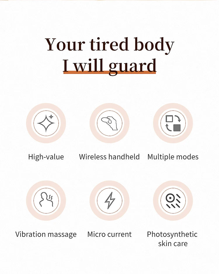 Electric Guasha Scraping Board Facial Microcurrent Massager V-Shape Lifting Face Massage Beauty Tools