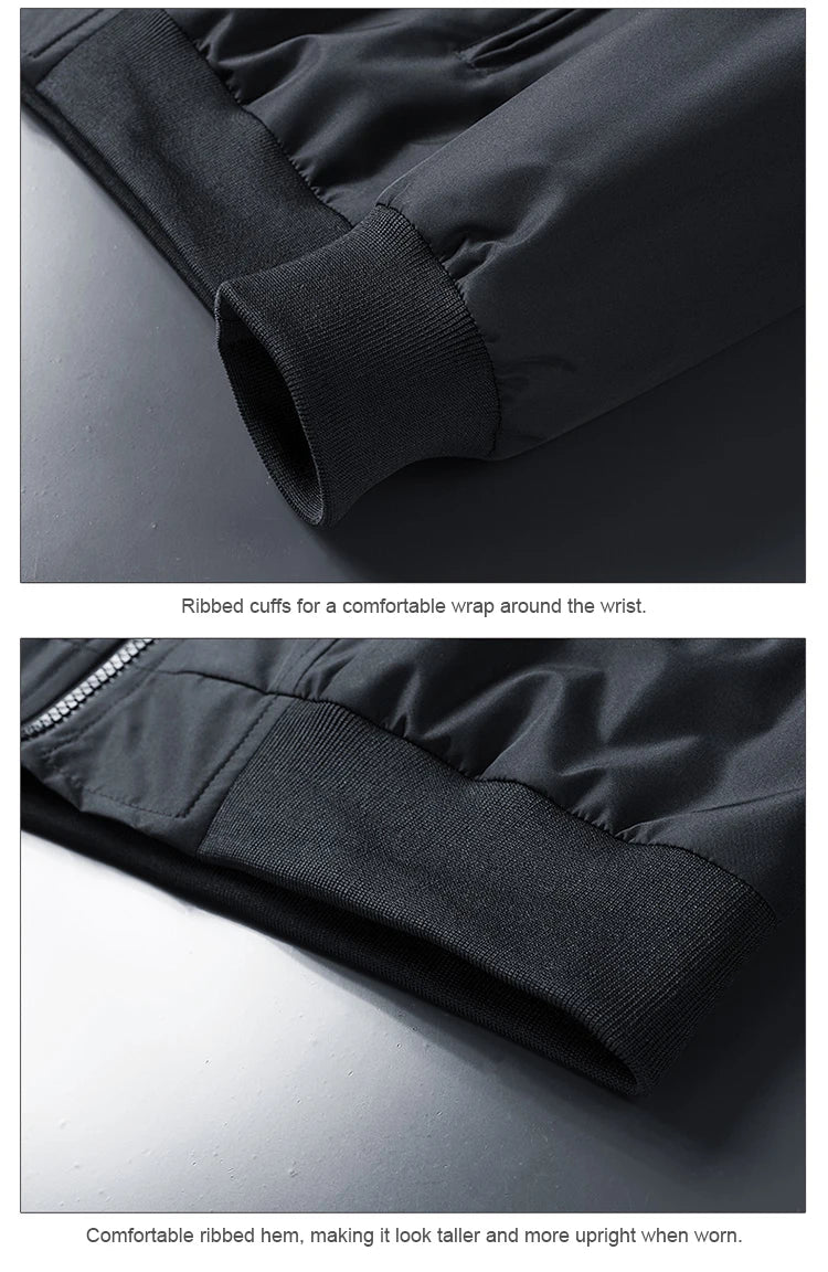 Men's Casual Jacket Spring Autumn New Comfortable Breathable Solid Color Stand Collar Outerwear Fashion Male Clothing