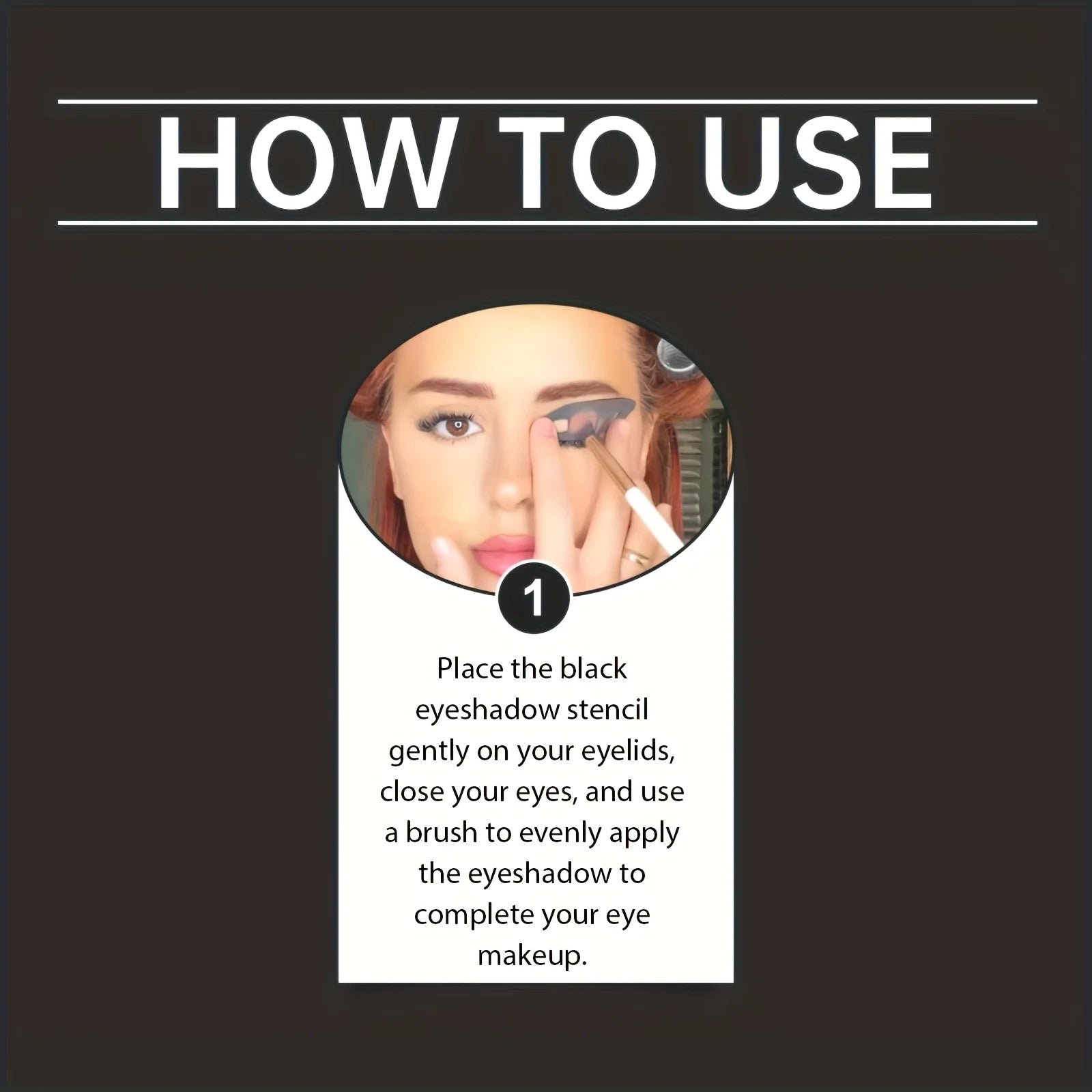 Øyesminkeassistent - 2 spesielle øyenskyggebørster, øyenskyggeverktøy, raske sminkemaler, øyenskyggeformer, egnet