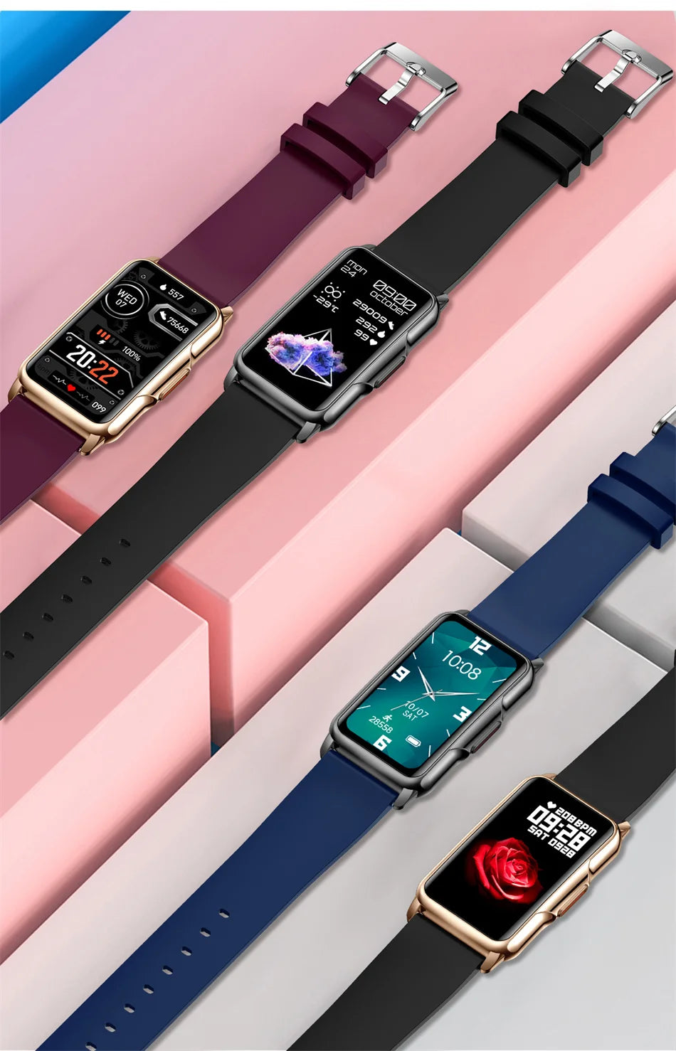 Nuevo reloj inteligente deportivo para hombre y mujer, pantalla táctil completa de 1,47 pulgadas, rastreador de actividad física GPS, Smartwatch con clasificación IP67 resistente al agua para teléfonos Android e iOS