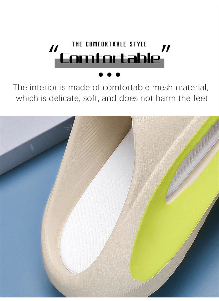 Men Slippers New Slides with a Sense High Aesthetic Value External Wear Anti Slip Thick Bottom, Beach Cool Slippers for Men