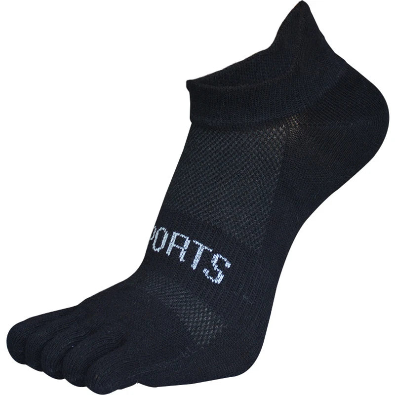 EU 36-45 Pure Cotton Five Finger No Show Socks Mens Sports Breathable Comfortable Shaping Anti Friction Ankle Socks With Toes