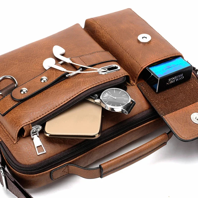 Men Crossbody Bags Waterproof Shoulder Bags Multifunction Travel Work Business Handbags