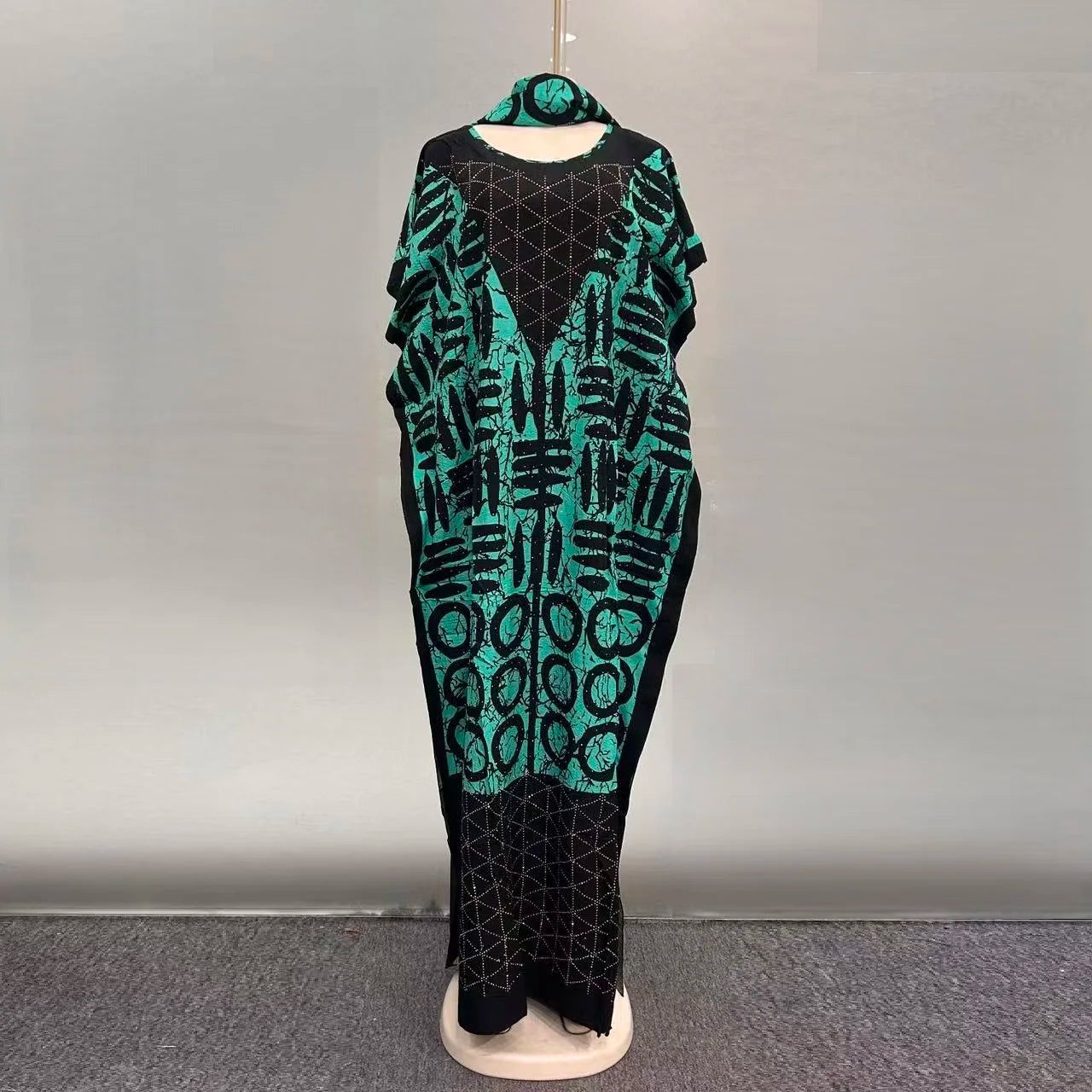 Nuevo Vestido de Algodón Suelto Casual de Verano Transpirable con Estampado Africano de Oriente Medio para Mujer