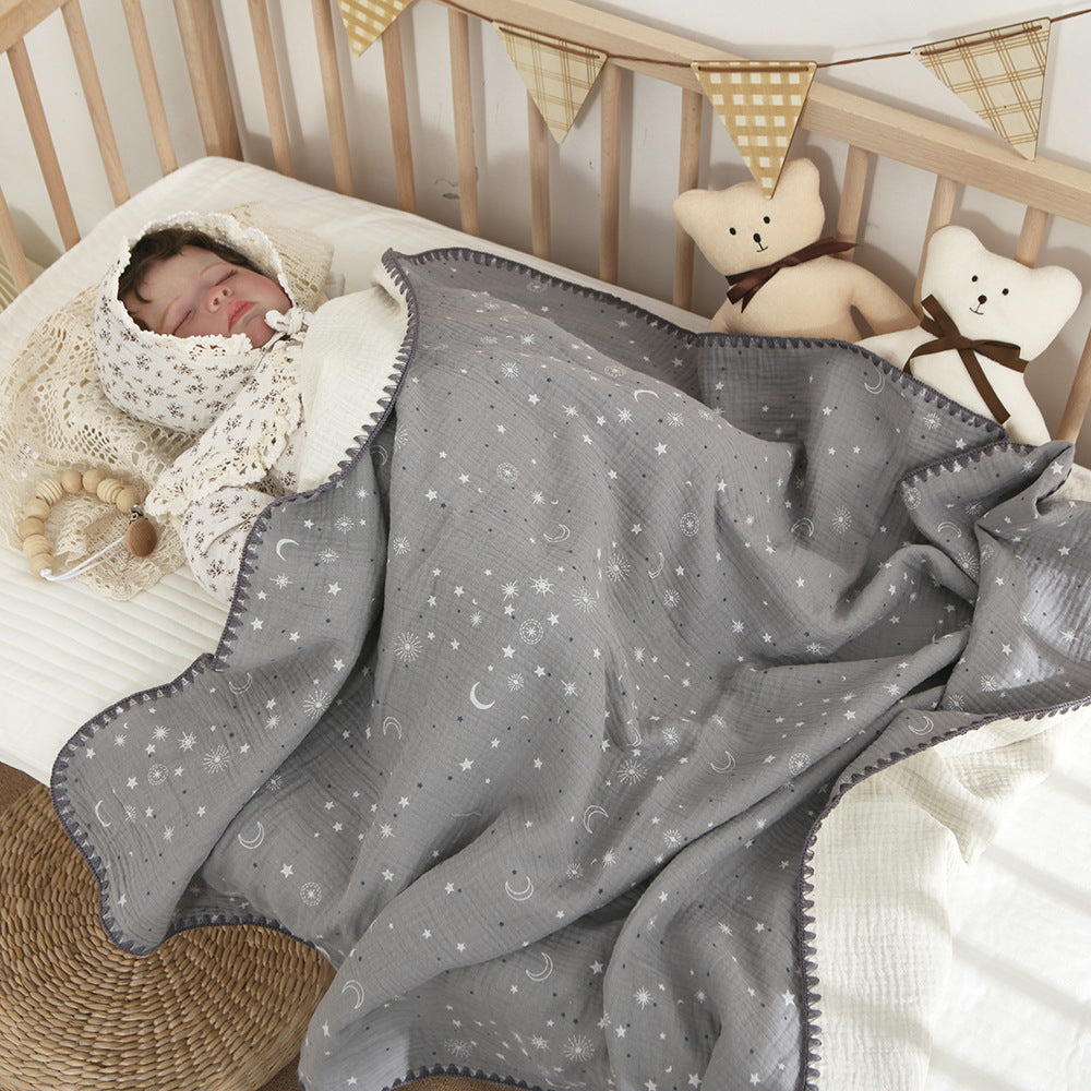 Mantas de bebé para camas, 4 capas de algodón, muselina, ropa de cama, accesorios para bebés, toalla de baño para recién nacidos, madres e hijos