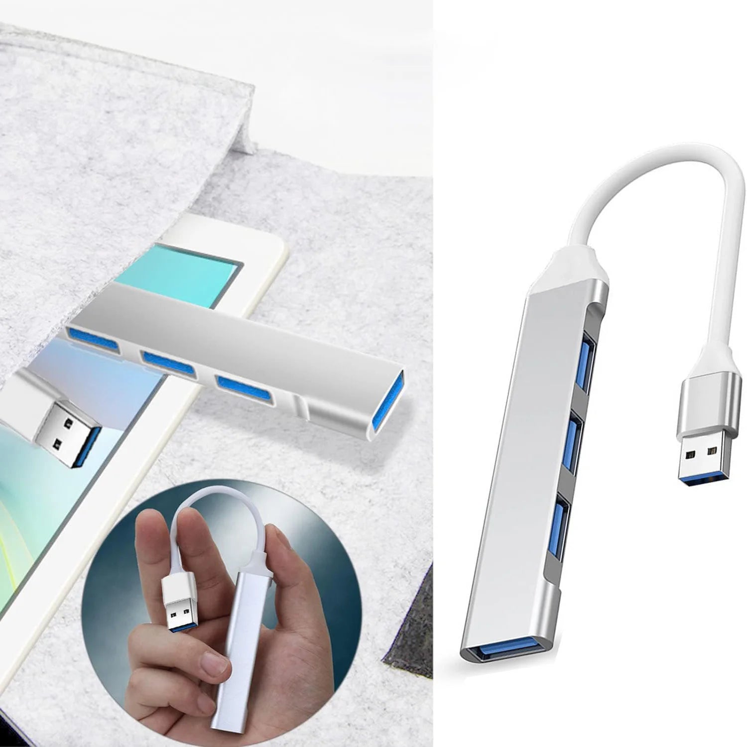 USB Hub, 4 Port USB Hub , Ultra-Slim USB Hub Dongle Expander for Laptop, Xbox, Flash Drive, HDD, Keyborad, Mouse