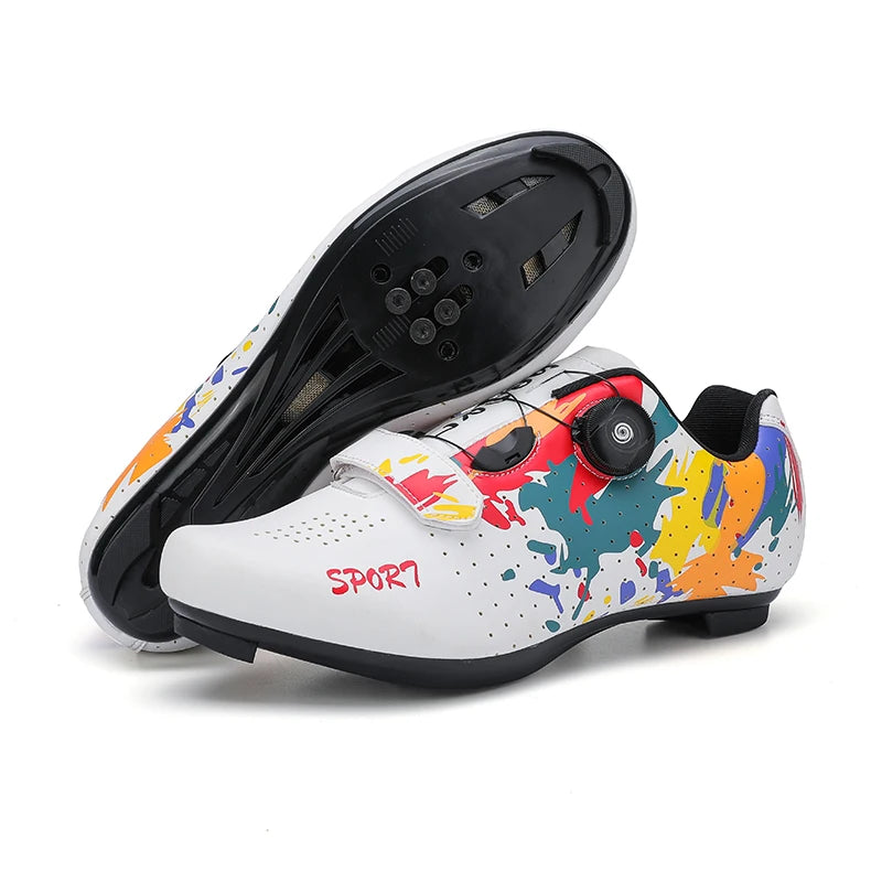 Cycling Sneaker Men Sport Road Bike Boots Flat Racing Speed Sneakers Bicycle Footwear Pedal Cycling Shoes