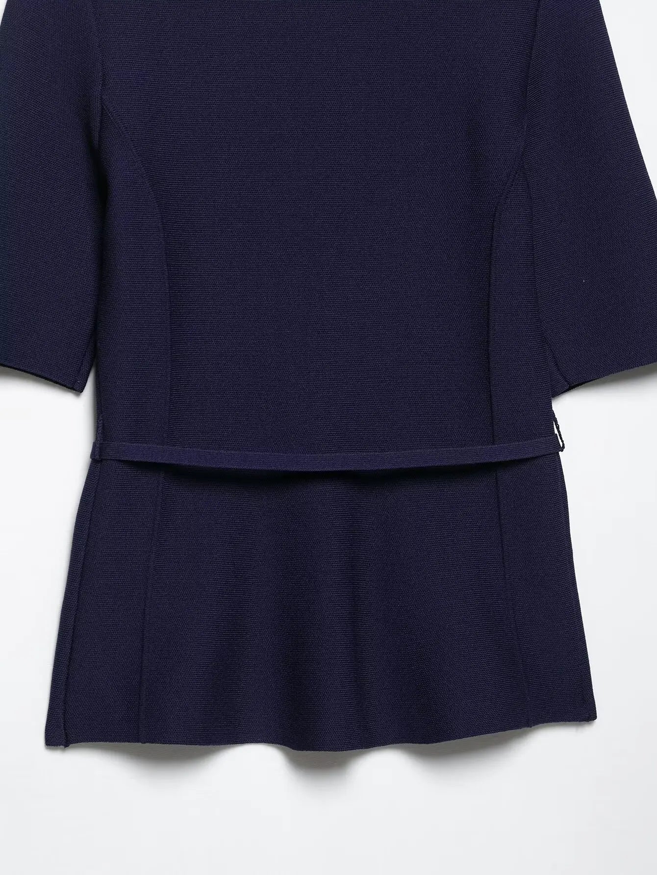 Women's knitted mid-length skirt suit 2-piece set new fashion belted cardigan jacket women's office commuting casual suit female