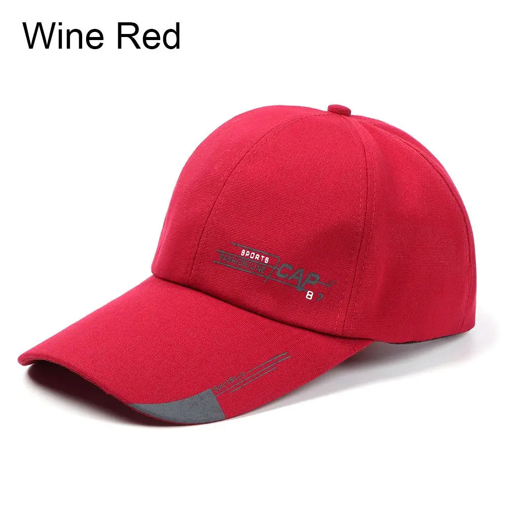 Long Brimmed Baseball Cap Fashion Versatile Solid Color Dad Hat Adjustable Sun Hat Leisure Outdoor