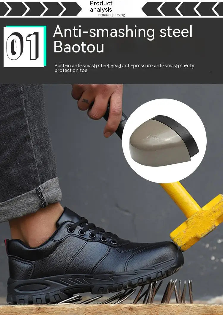 Safety Shoes Men Work Shoes Lightweight Steel Toe Sneakers Free Shipping Industrial Protection for the Feet Waterproof Boots