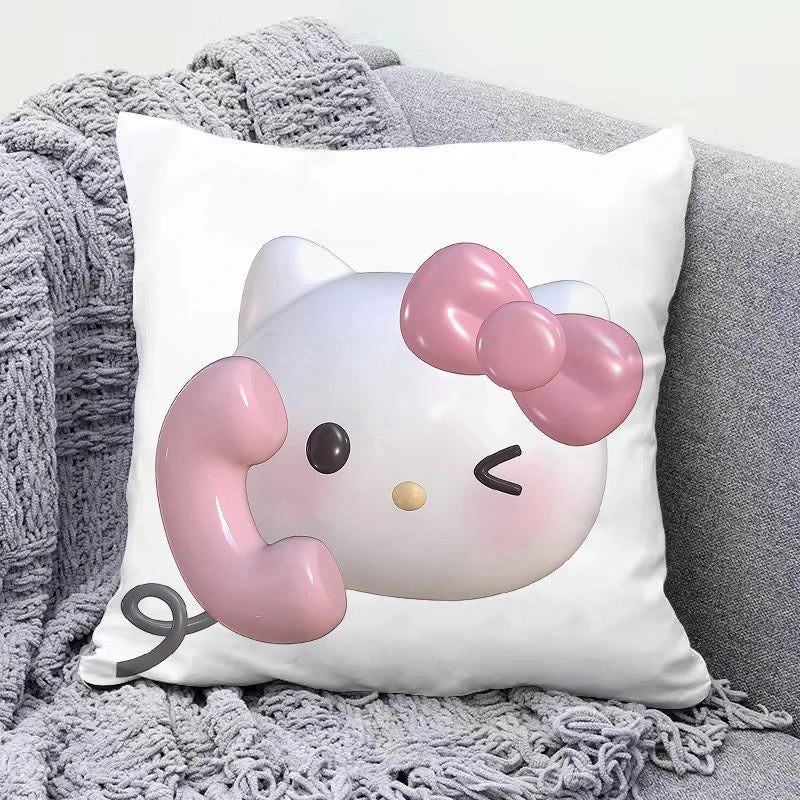 Hello Kitty Pillow Cute Cartoon Girl Heart Cushion Living Room Sofa Office Lunch Break Pillow