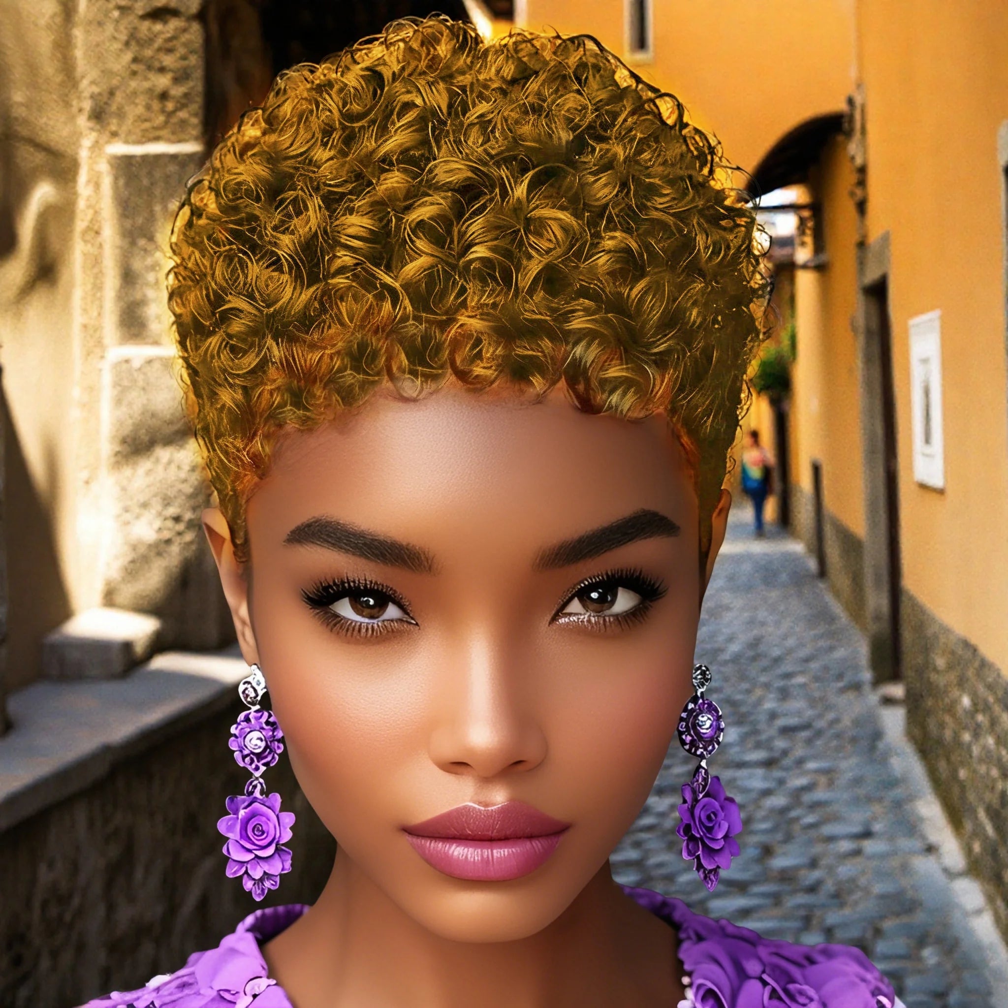 Short Elfin Curly Wig