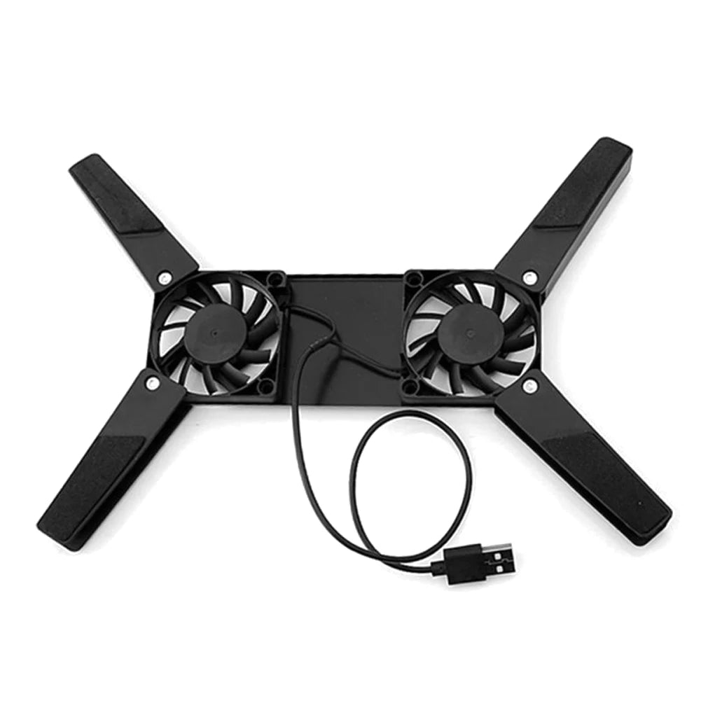 Foldable Cooling Pad Laptop Cooler with Double Fans Laptop Stand USB Powered for 7-15 inch Notebook PC LCD Display Cooler Holder