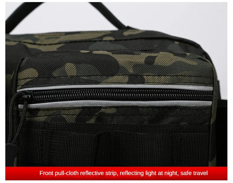 Fishing Tackle Backpack Lure Box Gear Storage Bag Fanny Pack for Men Fly Fishing Backpack with Rod Holder Sling Shoulder Bag