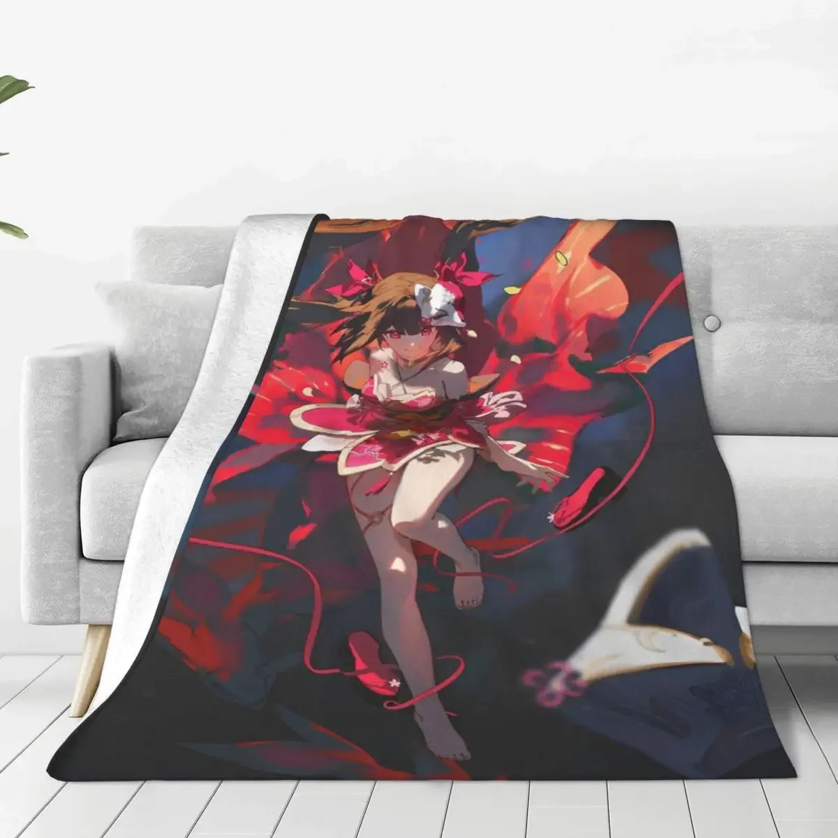 Anime Baby Blankets Sofa Cover Fleece Winter Cute Cartoon Portable Soft Throw Blanket for Bed Bedroom Bedspread