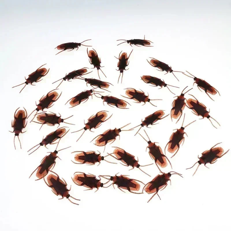 10 piezas Cucaracha Falsa Divertida Decoración de Fiesta de Halloween Utilería de Broma Cucaracha Artificial Suministros de Fiesta Favor de Niños Decoración de Fiesta