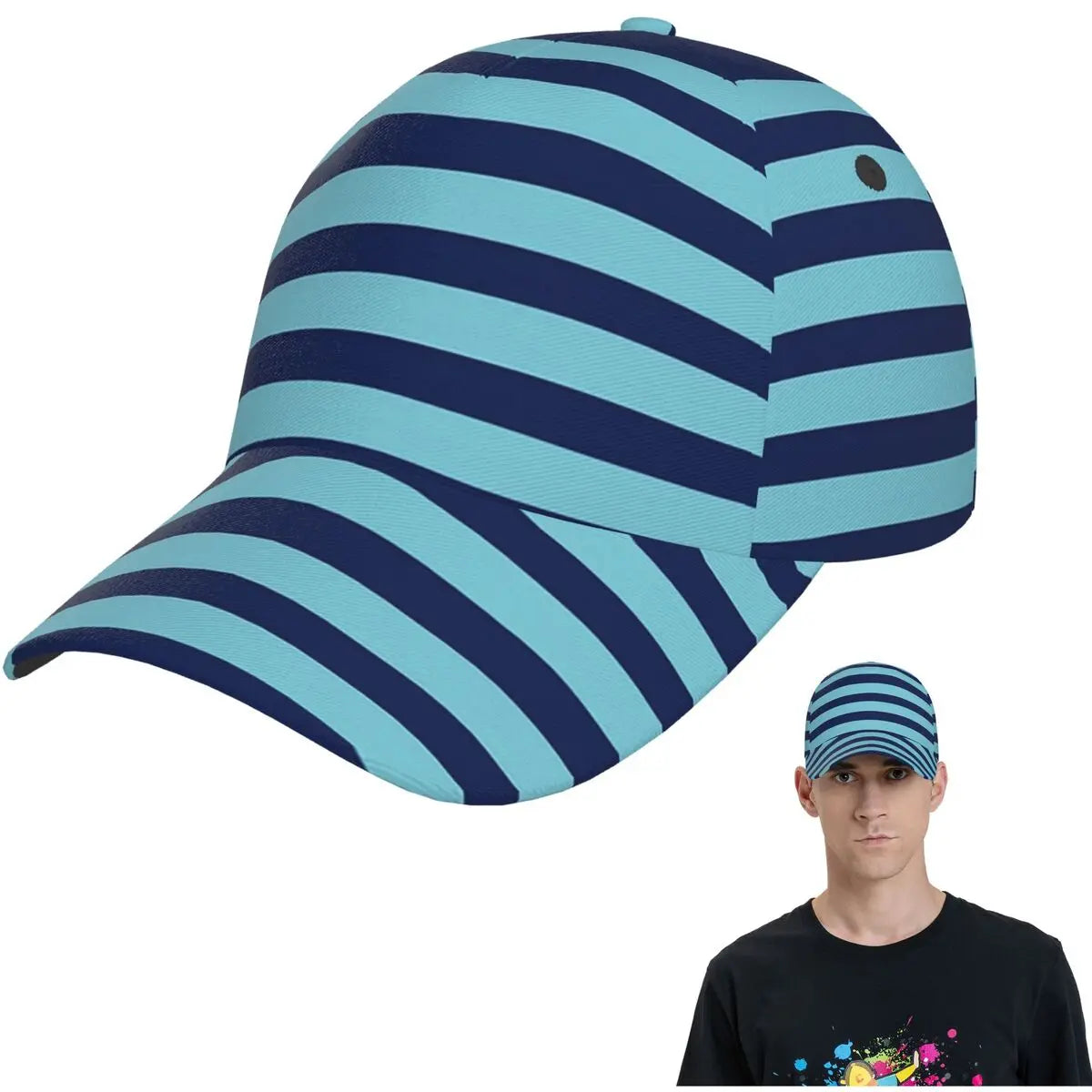 Gorra de béisbol de malla con broche de presión