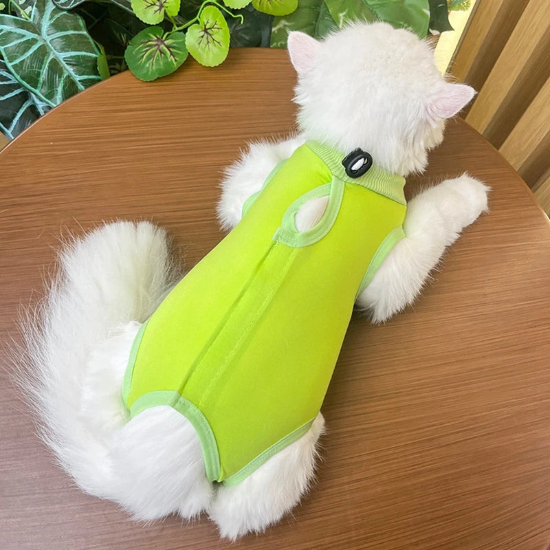 Combinaison de sevrage pour chat, vêtements de récupération anti-léchage après chirurgie, combinaison douce pour chiot et chaton, combinaison de soins pour chat, gilet pour animaux de compagnie