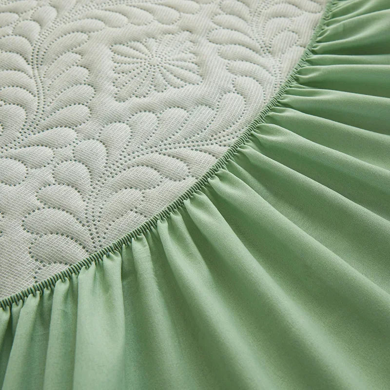 Quilted Waterproof Mattress Protector Cover Elastic Fitted Sheet Style Double Bed Protection Pad Twin Queen King 140 160x200cm