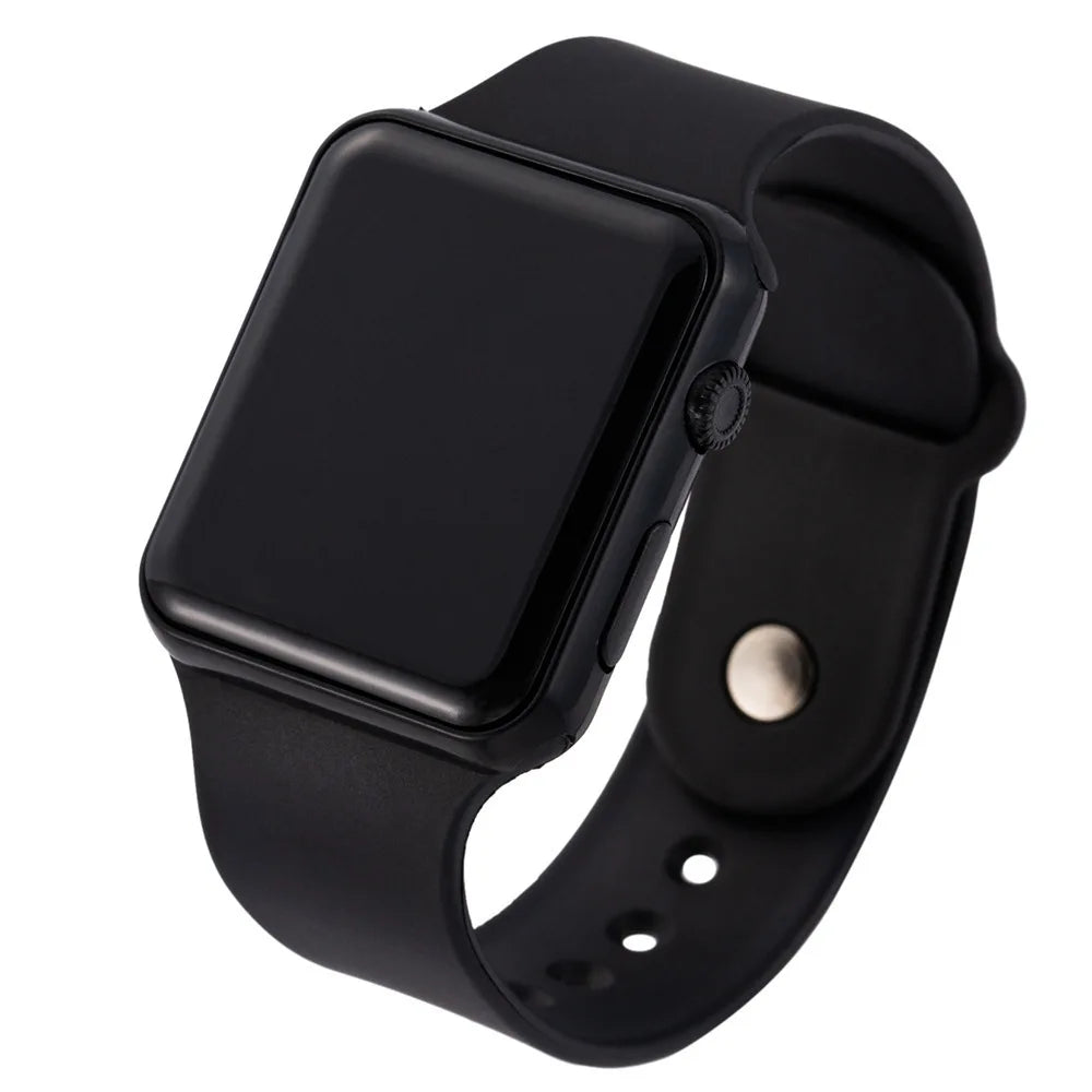 Reloj digital simple para hombres y mujeres, reloj electrónico LED deportivo de moda, correa de silicona negra, reloj casual para hombre, Reloj Hombre