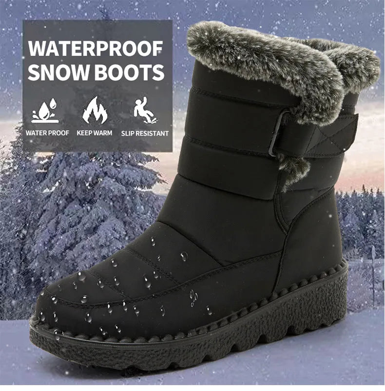 Women's Boots Trend Winter Shoes For Woman Winter Boots Ankle Low Heels Botas Mujer Waterproof Snow Boots With Fur Shoes