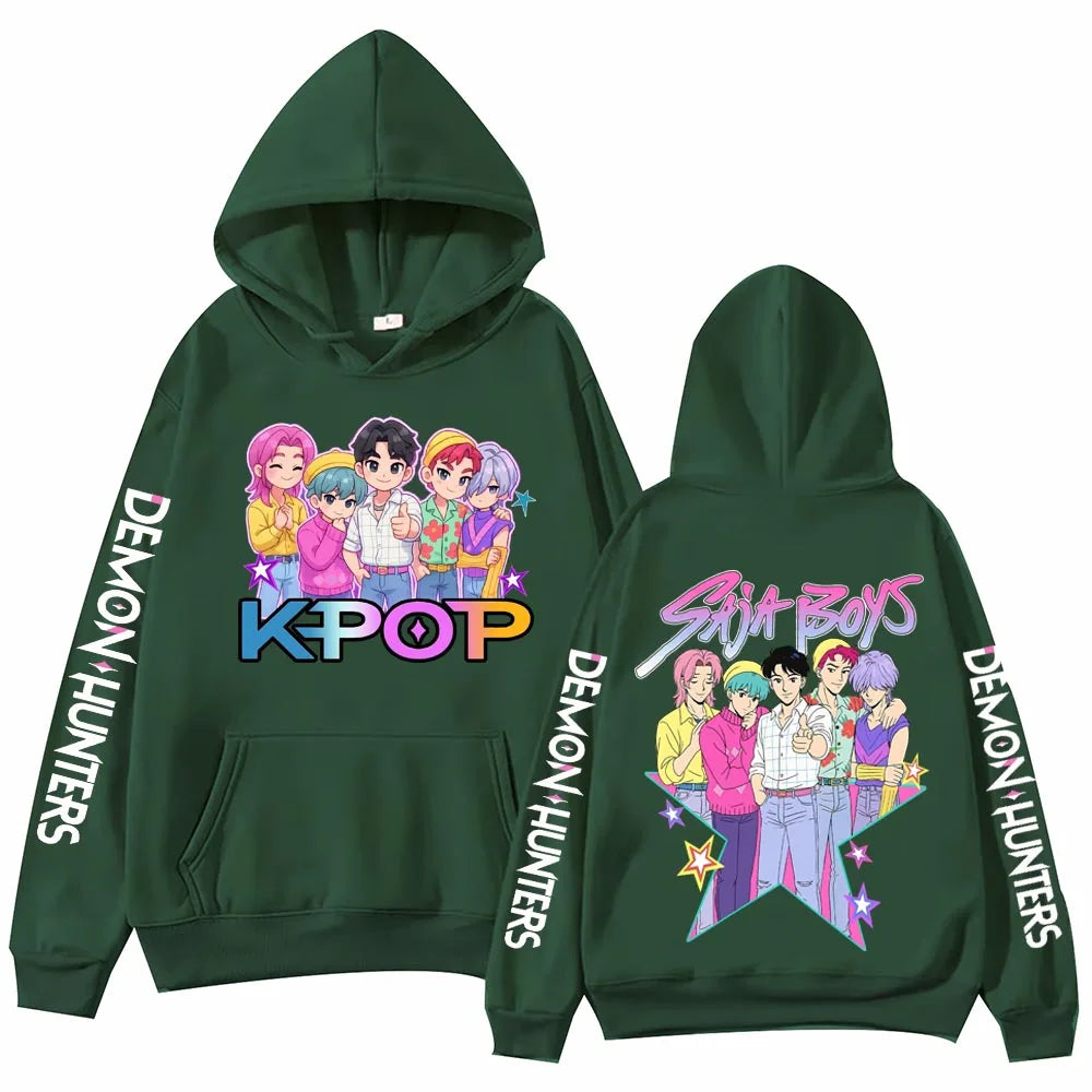 Anime Kpop Demon Hunter Saja Boy Hoodie Harajuku Pullover Tops Gift Sweatshirt