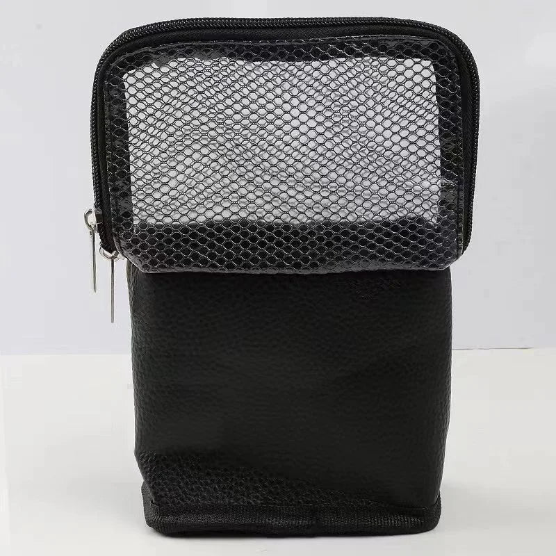 Makeup Brushes Storage Bag Stand Cosmetic Bag Net Zipper MakeupTools Storage Pouch Eyebrow Pencil Organizer Women Toiletry Bag