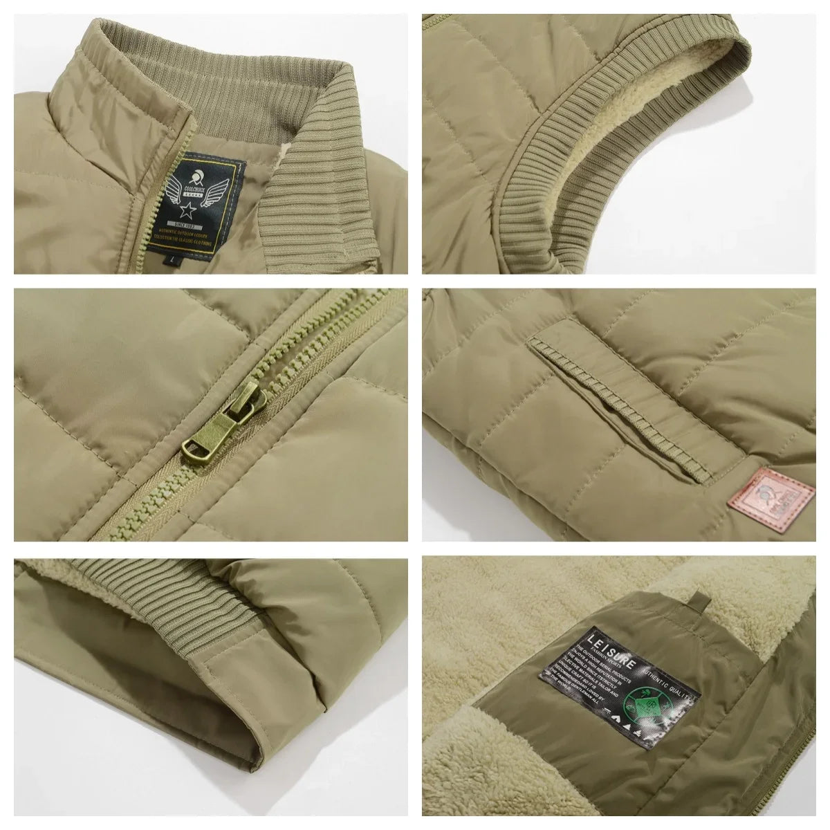 Men's Vest Lightweight Padded Thickening Vests Sleeveless Fleece Jackets Men Winter Warm Coat Waistcoat Plus Size 6xl Outdoor