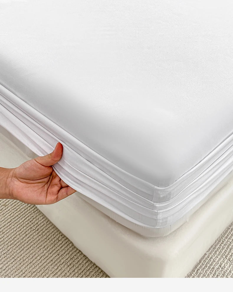 Double Bed Sheets Couple Elastic Fitted Sheet  Microfiber  Ultra-Soft Hotel Luxury Mattresses cover Queen single king Size