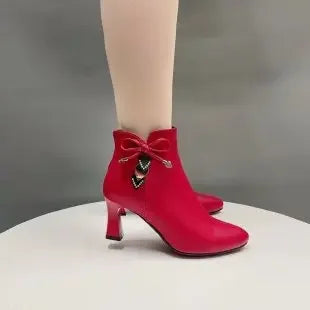 Women’s Waterproof High-Heeled Boots