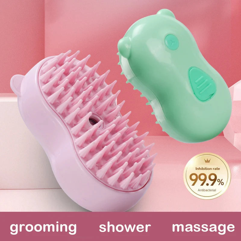 3-in-1 Steamy Pet Grooming Brush