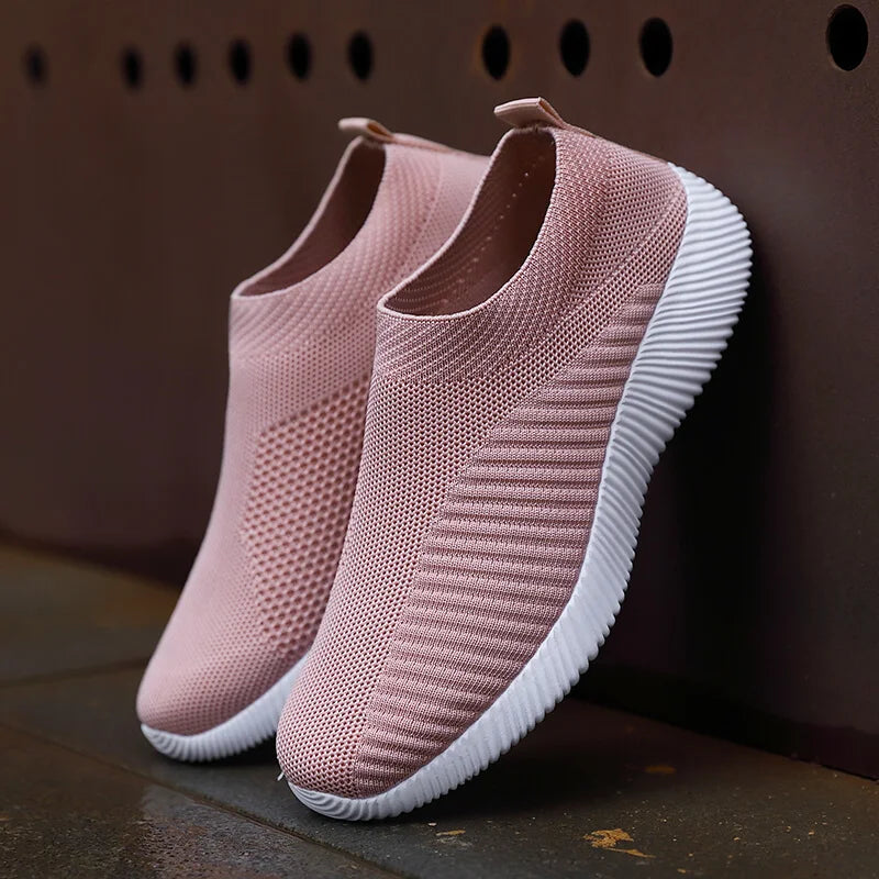 Women Flat Slip on White Shoes Woman Lightweight Sneakers Women Casual  Summer Autumn Walking Mesh Running Sports Shoes 2024
