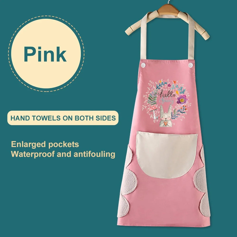 Delantales de cocina para mujer, delantal de hogar para accesorios de cocina, delantal de cocina impermeable a prueba de aceite para hornear, lavable