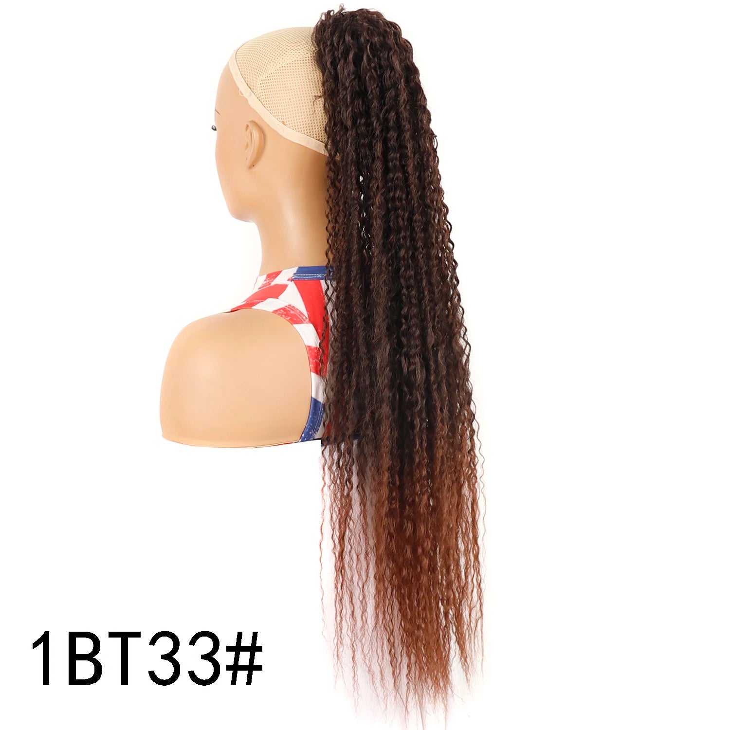 Long Curly Drawstring Ponytail for Women Synthetic Kinky Curly Ponytail Hair Extensions 32inch Afro Curly Hairpieces Fake Tail
