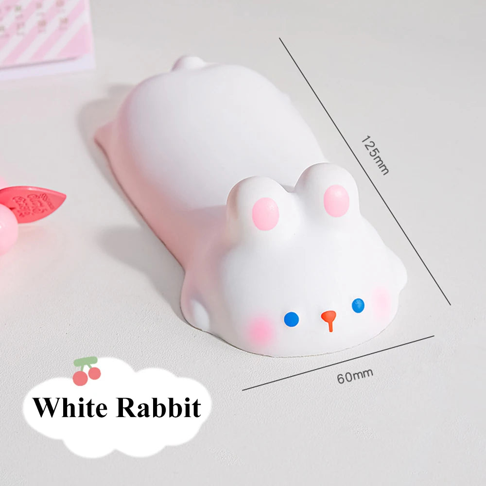 Wrist Rest Support for Mouse Keyboard Computer Elbow Pad Arm Rest for Desk Ergonomic Kawaii Cartoon Office Supplies White-collar