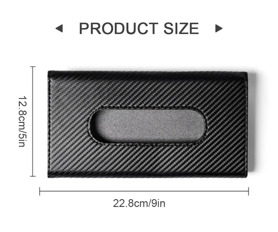 SEAMETAL Car Sunshade Plate Tissue Box Universal Auto Interior Paper Towel Storage Bag Carbon Fiber Sun Visor Tissue Boxes